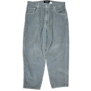 Levis Mens Jeans Size 36x32 Baggy Thick Corduroy Gray